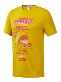 camiseta reebok classic hombre amarillo