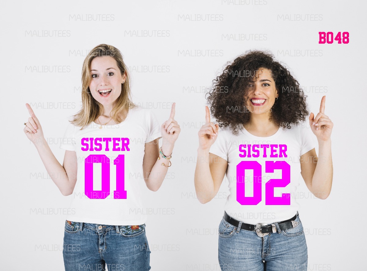 camisetas irmãs sister best friend bff kit 2 camisetas b048 r 59