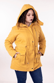 parka mostaza hombre