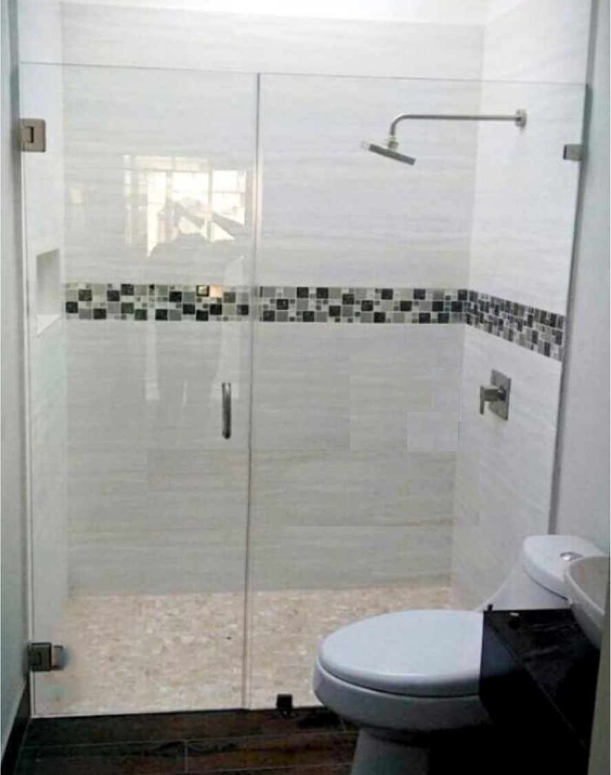 Cancel De Baño Abatible Y Fijo Vidrio Templado 9 Mm. - $ 6,435.51 en