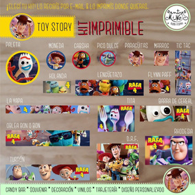 Candy Imprimible Personalizado X5 Toy Story Stickers - roblox toys kits personalizados usado en capital federal