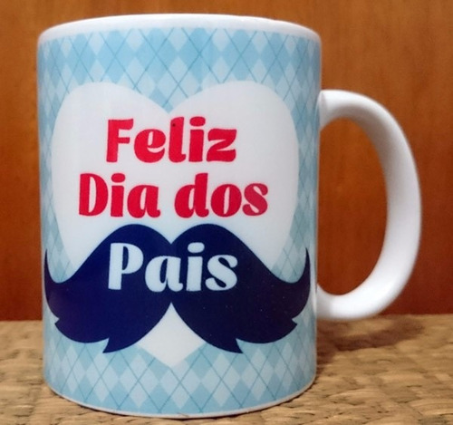 caneca bigode mensagem frase presente feliz dia dos pais