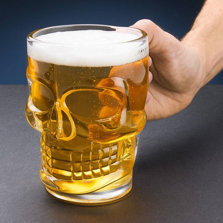Download Caneca De Chopp Caveira Vidro 510ml Skull - R$ 19,49 em Mercado Livre