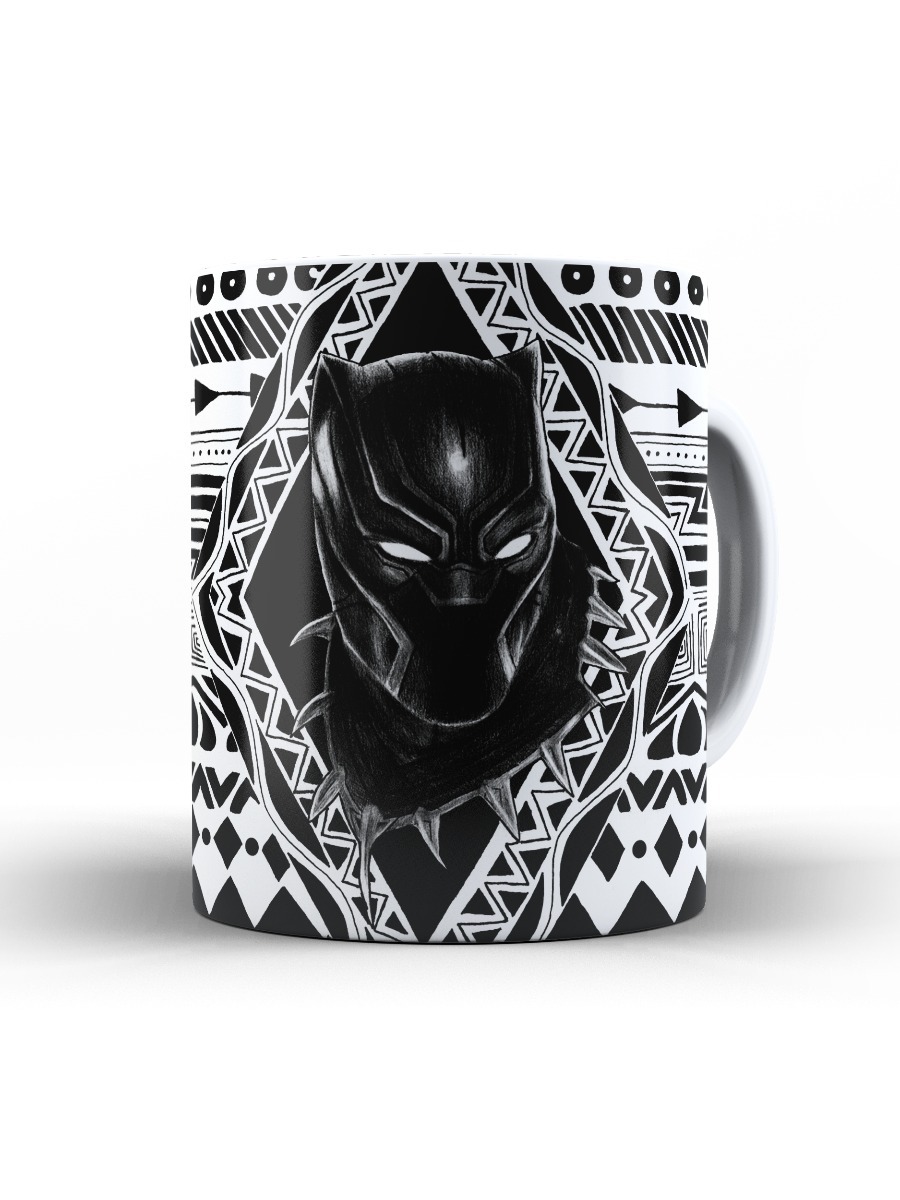 caneca porcelana pantera negra desenho À mão r 25 00 em mercado livre