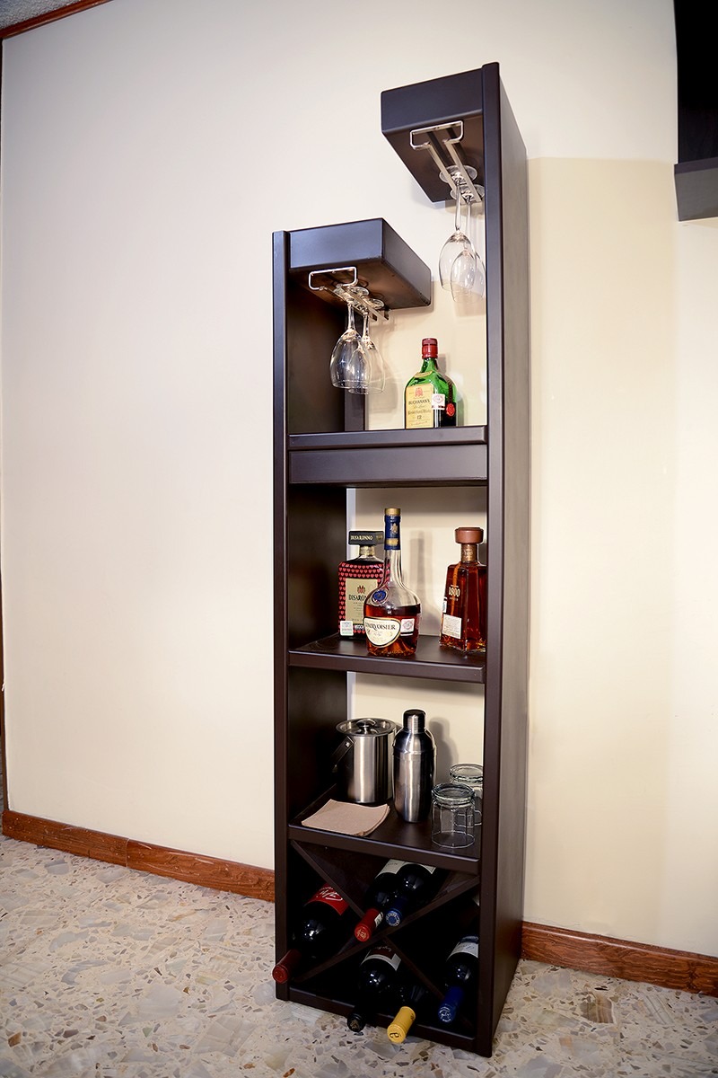 Cantina Minimalista Con Luz De Madera Mdf Chocolate - $ 2,680.00 en