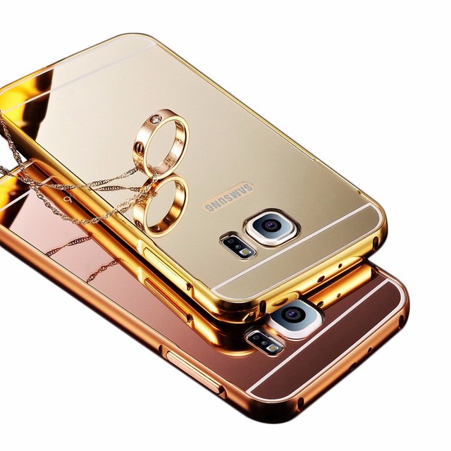 Capa Bumper Metal Espelhado Celular Galaxy S7 G930f Tela 51 R 49