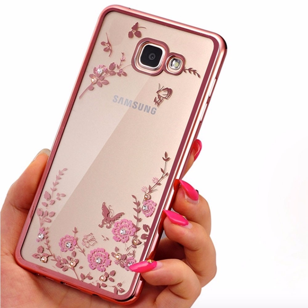 Capa Feminina Floral Galaxy J5 Prime (dourada Ou Rosé Gold