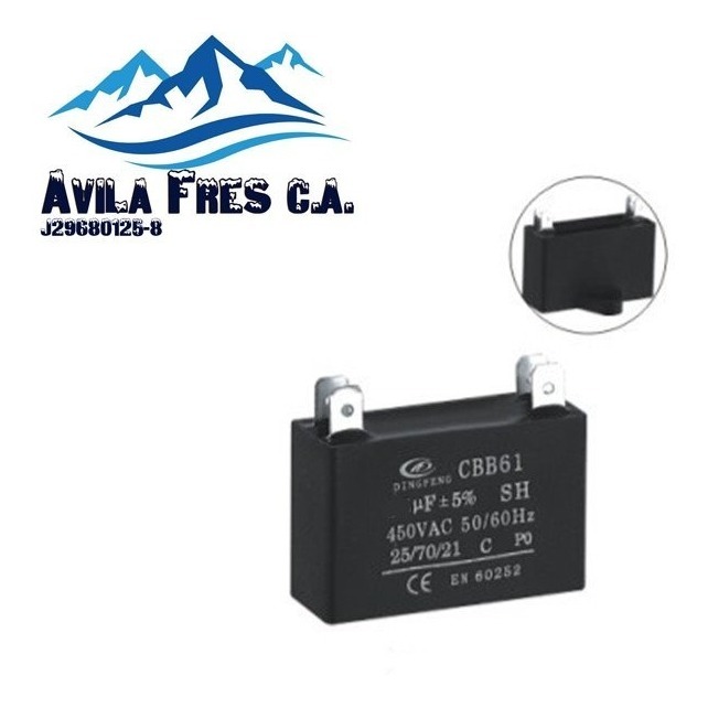 450 V, 50//60 Hz, 2 cables CBB60 3uF Condensador para motor de corriente alterna