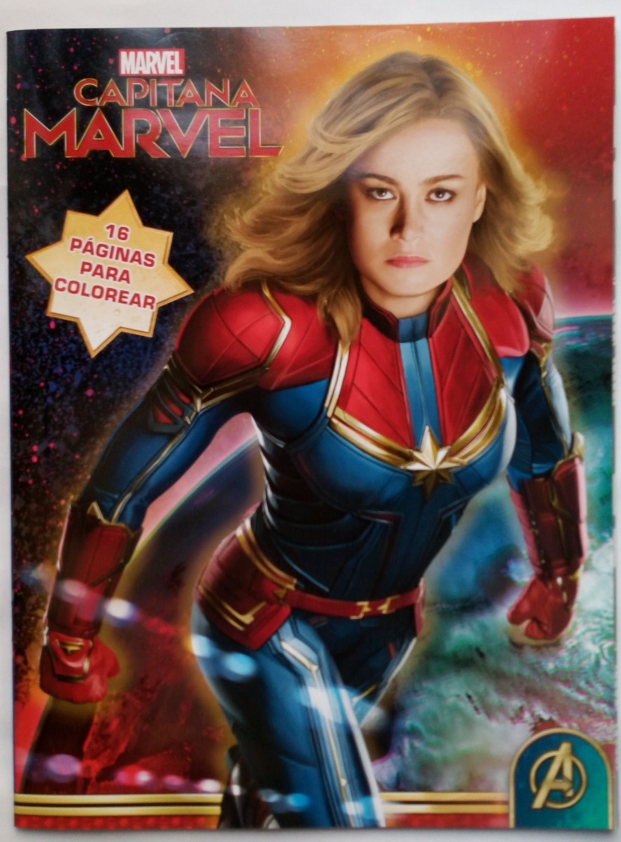 Capitana Marvel Avengers Set 80 Libros Colorear Ilumin Envio