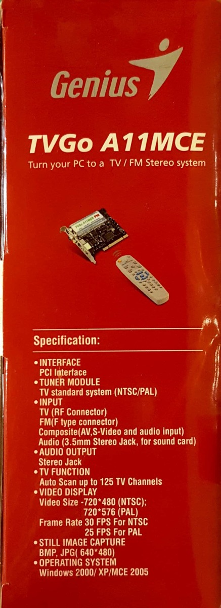 GENIUS TVGO A11MCE WINDOWS 7 X64 DRIVER DOWNLOAD DRIVER FOR GENIUS TVGO A11MCE