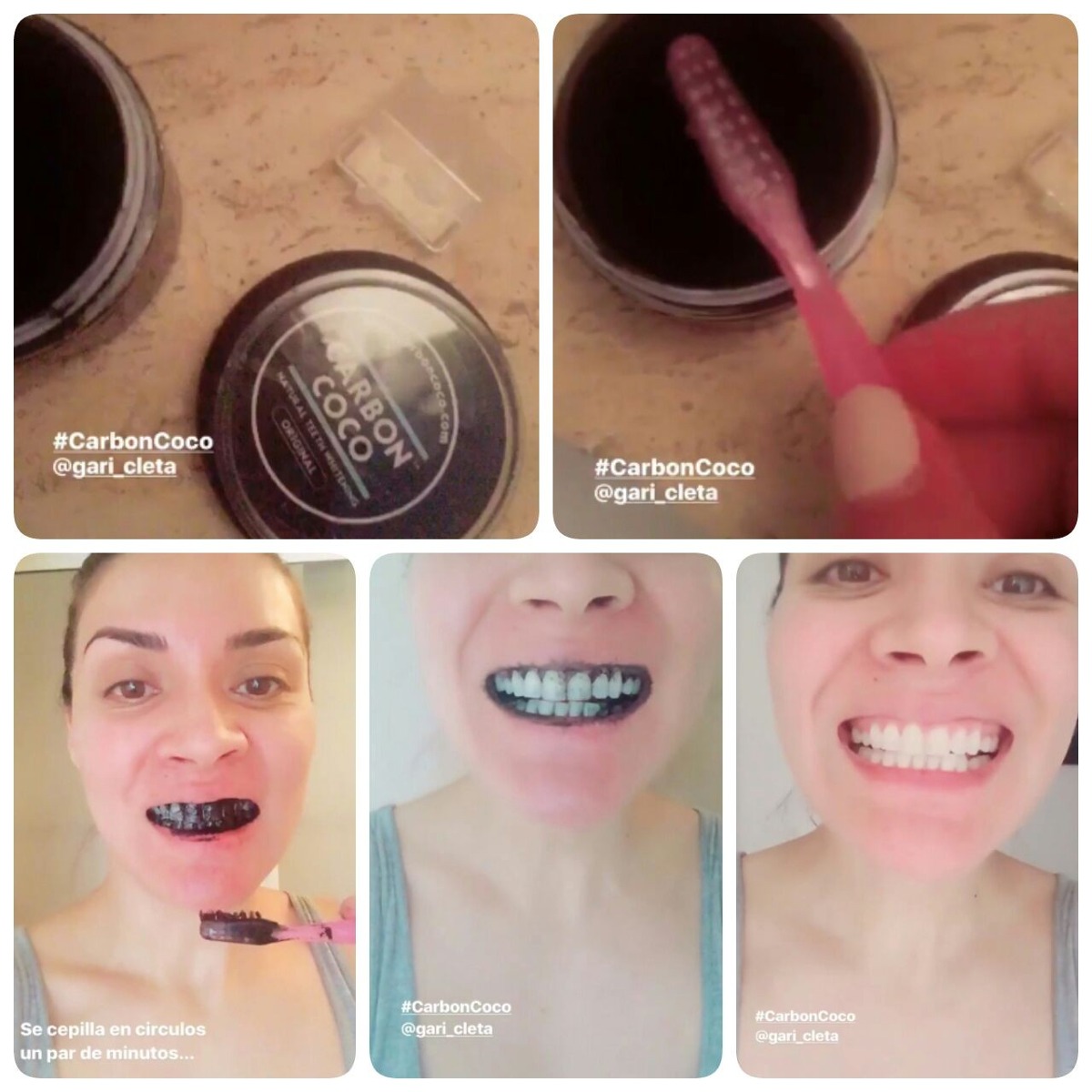 Blanquear las axilas con carbon activado