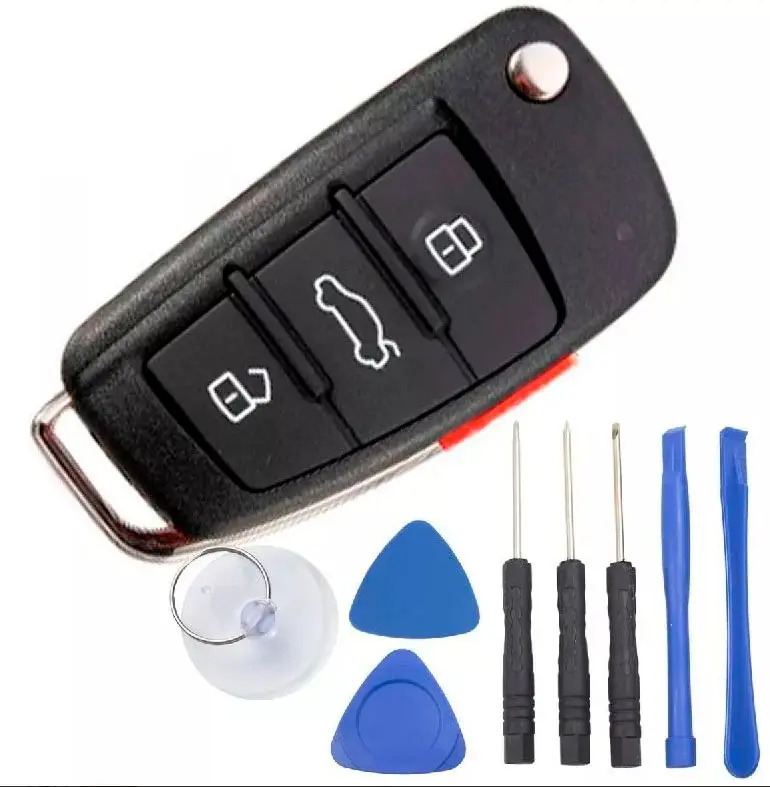 433Mhz Funk Klapp Schlüssel Auto Fernbedienung Für AUDI A1 A3 A4 A6 A8
