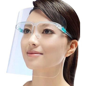 Careta Protectora Facial Transparente Tipo Lente X 2unidades