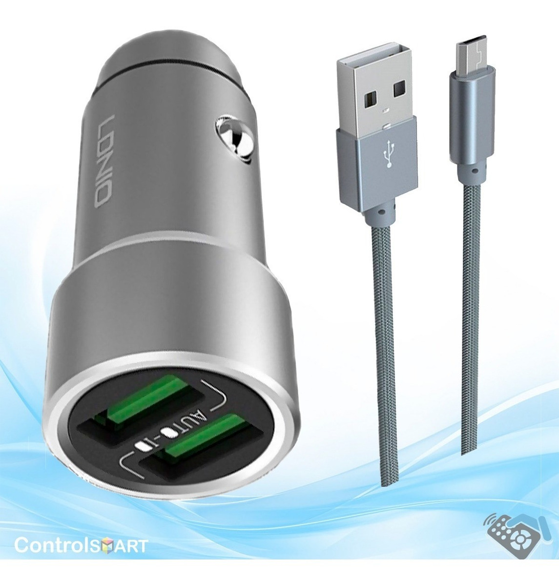 Amarillo Single port USB coche cargador /& Flat Cable De Datos Para Xiaomi mi 4c