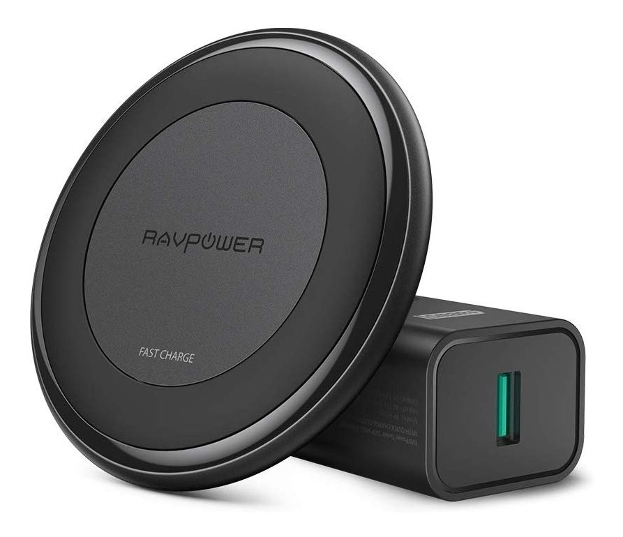 Base de Carga Inal/ámbrica Qi de 10W Compatible con el Galaxy S9 S8 Note 8 Cargador Inal/ámbrico R/ápido HyperAir de RAVPower Adaptador QC 3.0 Incluidos hasta 7.5W
