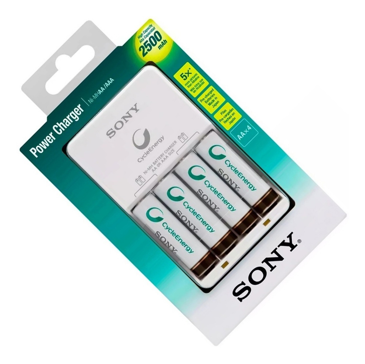 Tiempo de carga de pilas recargables sony