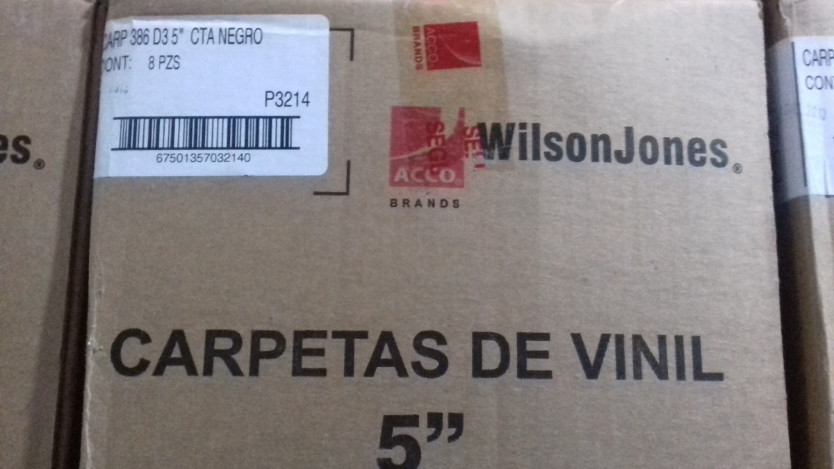 Carpeta De Vinil Wilson Jones 5pulg Arillo En D Negra C/8p 