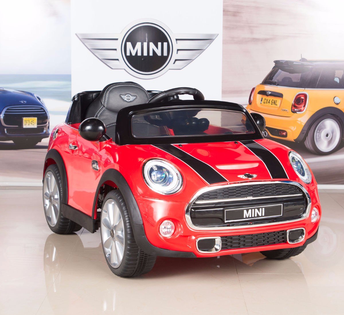 Carrito Electrico Mini Cooper Para Niños Con Control Remoto - $ 6,990.