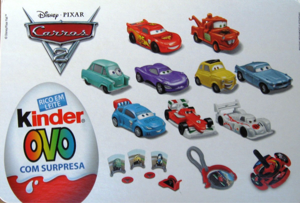 Cars 2 Disney Pixar Carros Kinder Ovo F1 Francesco 