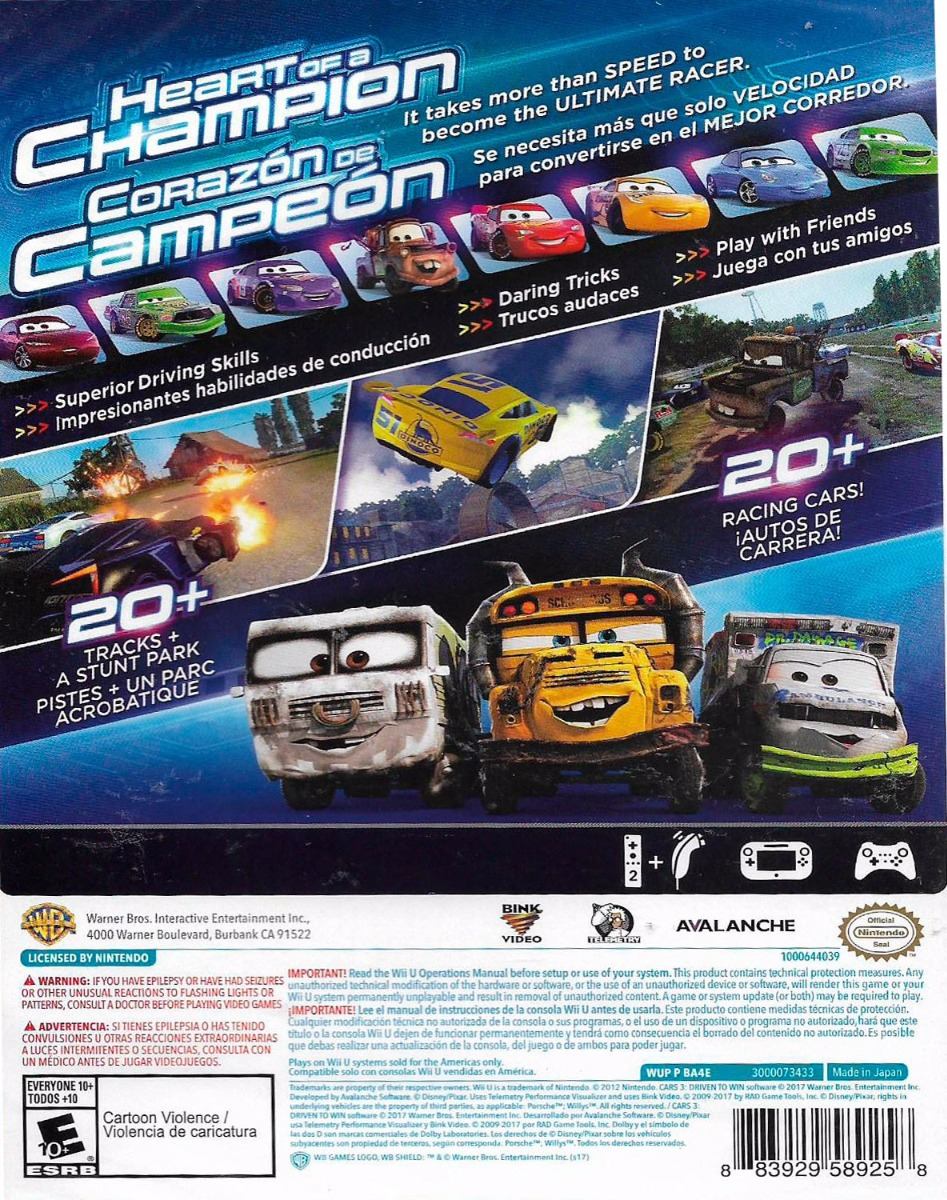 download cars 3 driven to win wii u for free