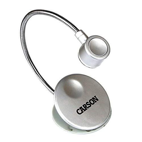 carson luz de libro con luz led lumiflex de plata Óptica