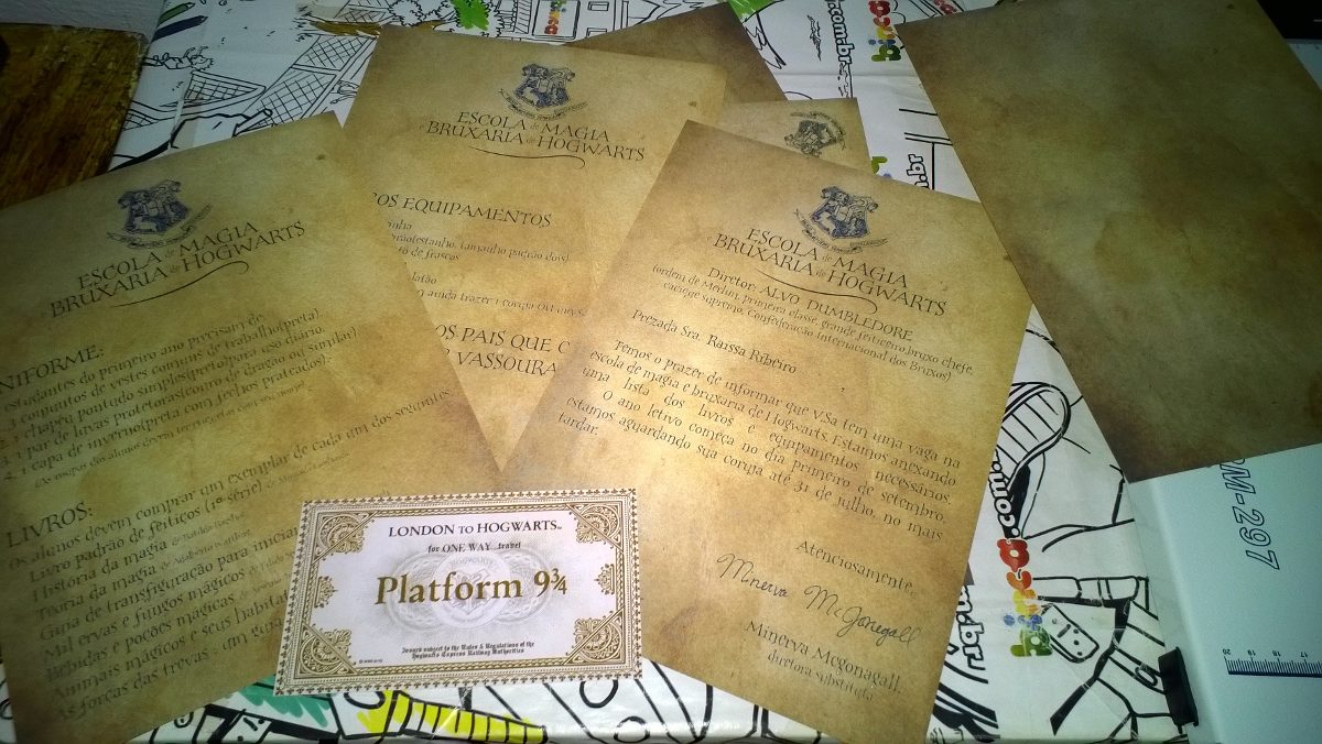 Carta De Aceitação De Hogwarts Personalizada - Harry 