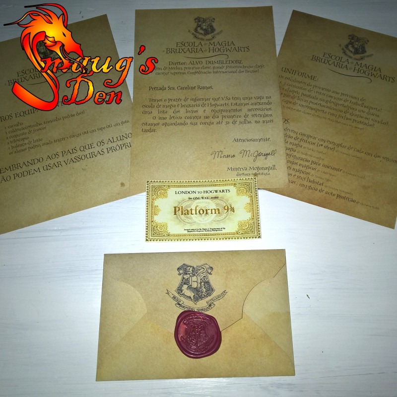 Carta De Aceitação De Hogwarts Personalizada - Harry 