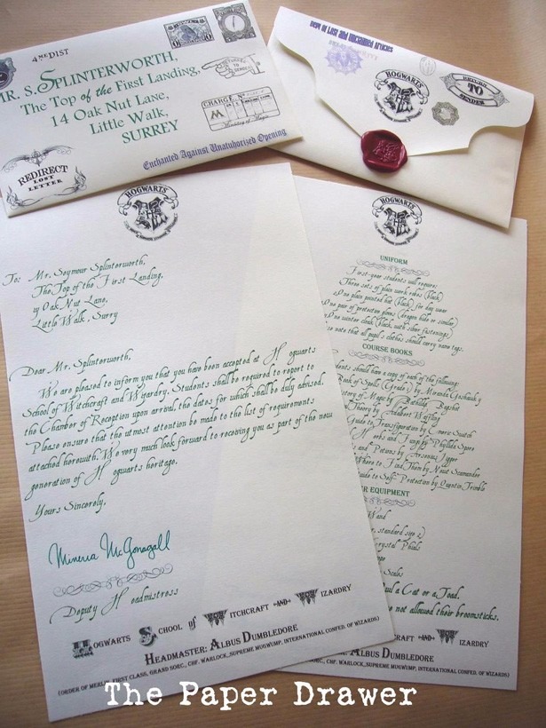 Carta De Aceptación A Hogwarts Personalizada / Harry 