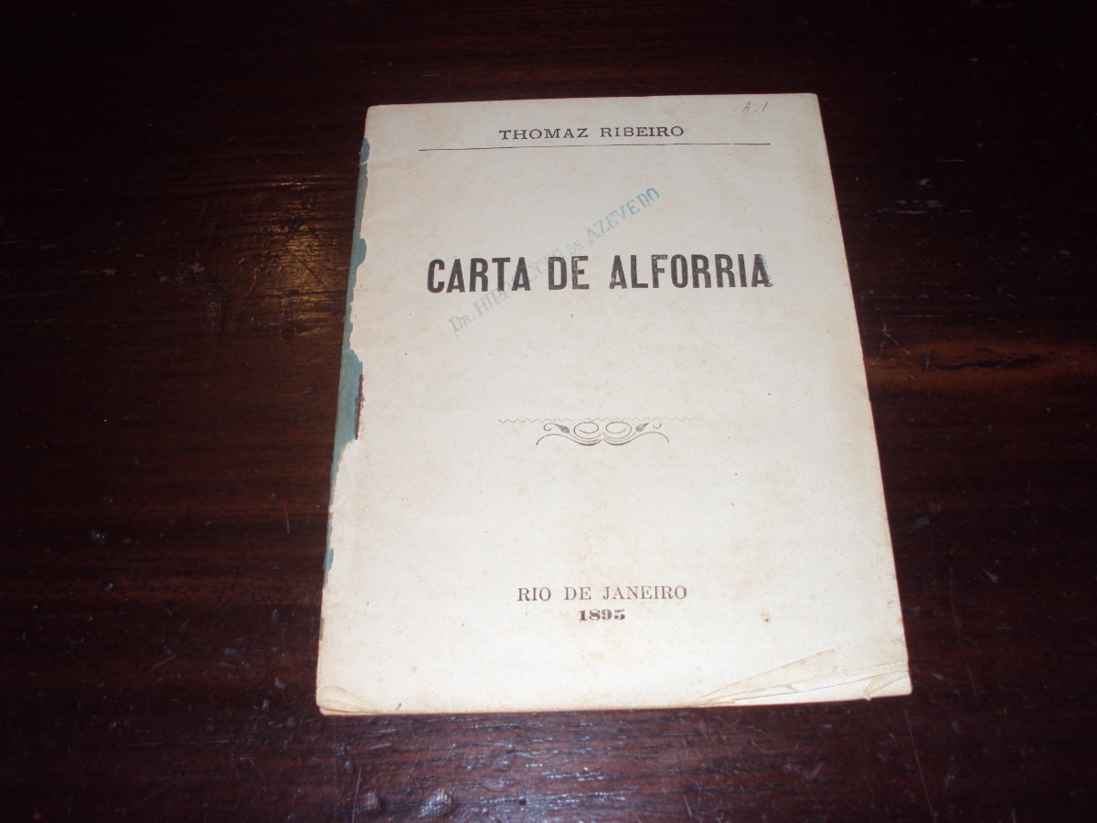 Carta De Alforria - Thomaz Ribeiro - R$ 80,00 em Mercado Livre