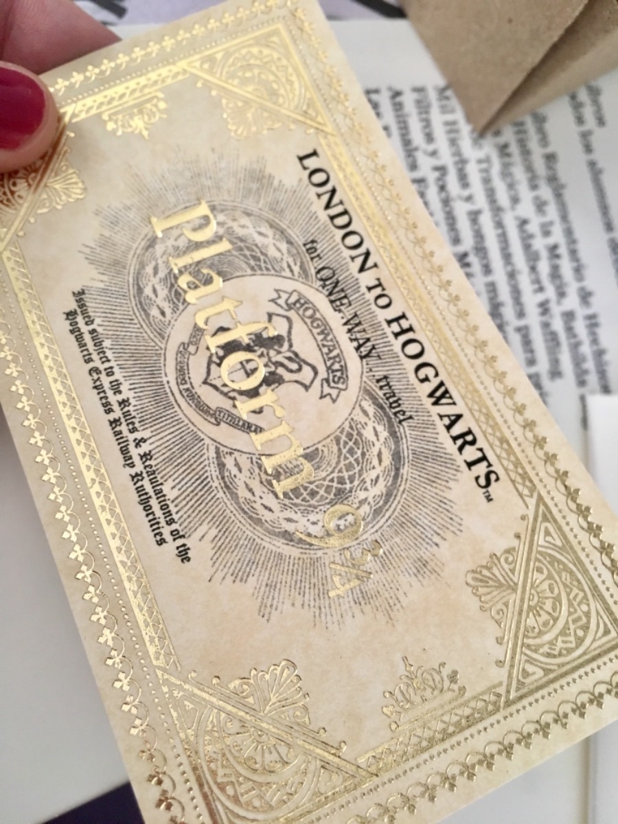 Carta De Hogwarts Harry Potter Boleto Dorado Y Noctámbulo 
