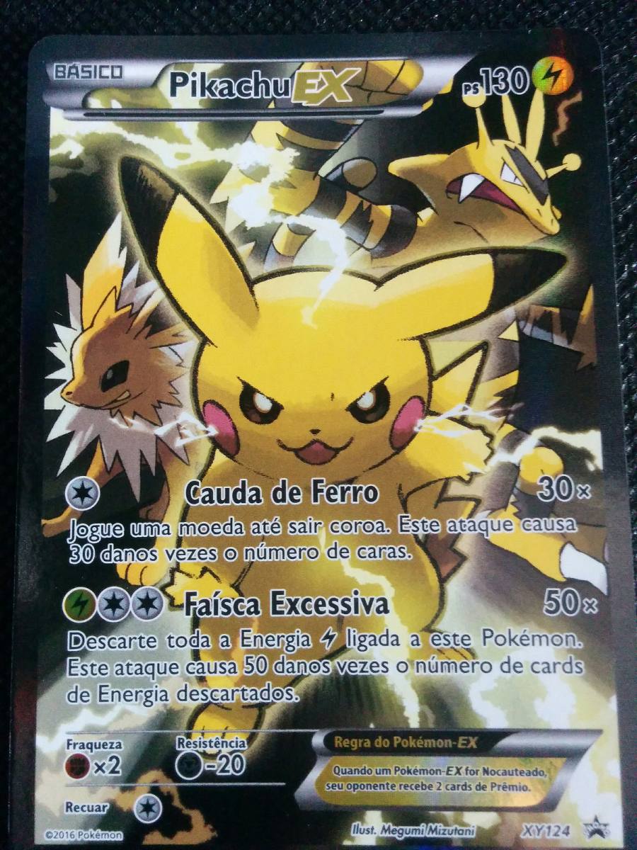 Carta Pikachu Ex - R$ 50,90 em Mercado Livre