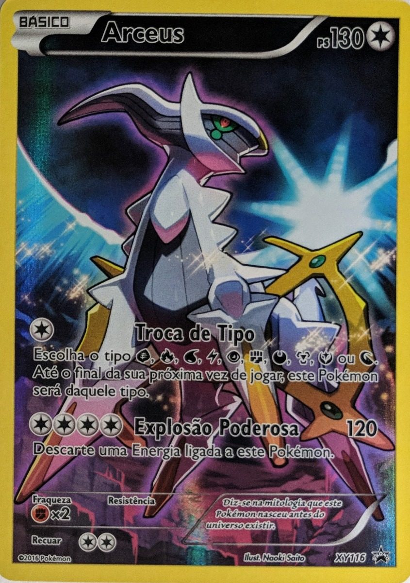 Carta Pokémon Arceus Full Art Xy Promo 116 - R$ 41,90 em 