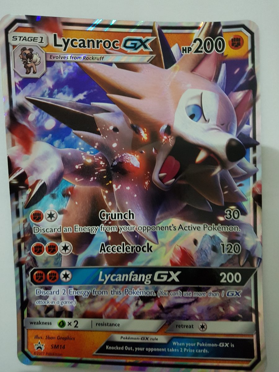 Carta Pokemon Grande Lycanroc Gx - Inglês - R$ 40,00 em 