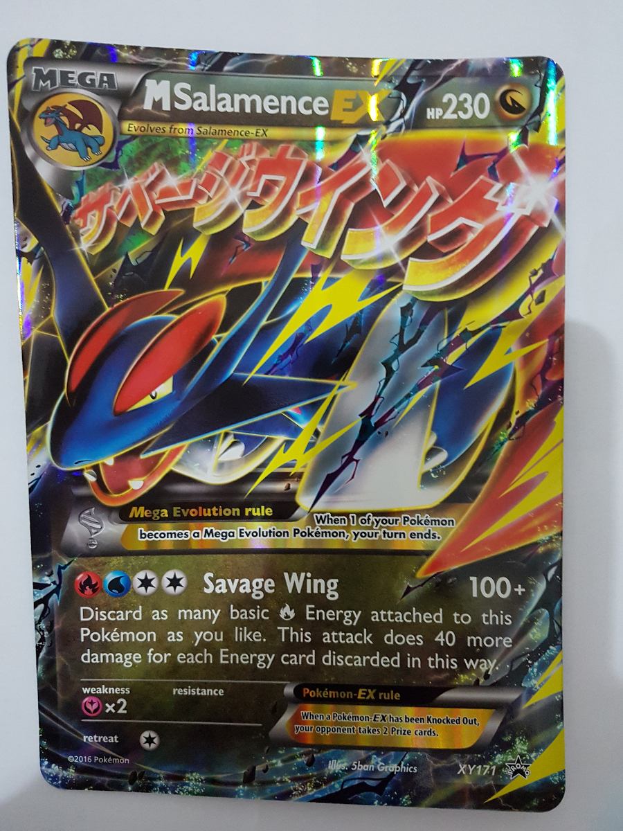 Carta Pokemon Grande Mega Salamence Ex - Em Inglês - R$ 40 