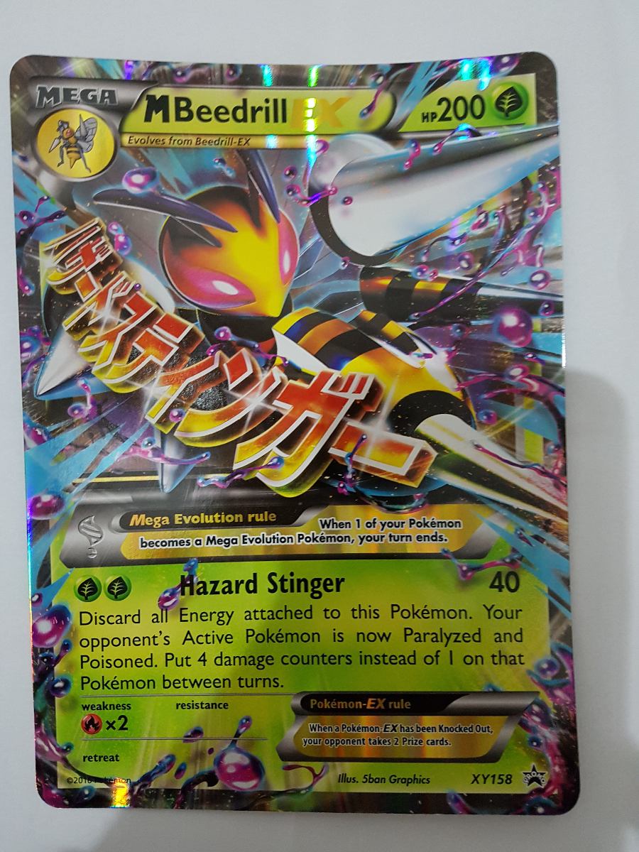 Carta Pokemon Grande Original Mega Beedrill Ex - Em Inglês 