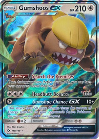 Pokemon Card GUMSHOOS GX Ultra Rare FULL ART 145//149 SUN and MOON ***MINT***