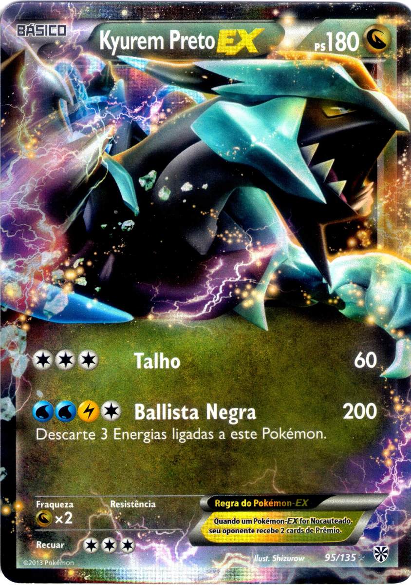 Carta Pokemon - Kyurem Preto Ex - 95/135 - Tempestade 