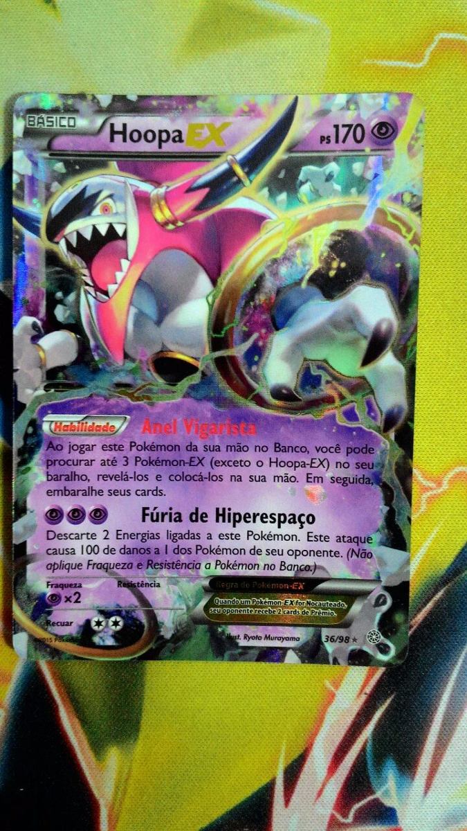 Carta Pokémon Lendário Hoopa Ex 36/98 - R$ 49,90 em 