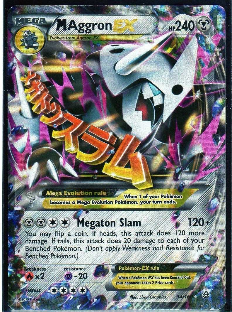 Carta Pokemon Mega Aggron Ex Primal Clash - R$ 50,00 em Carta Pokemon Mega Aggron Ex Primal Clash - R$ 50,00 em