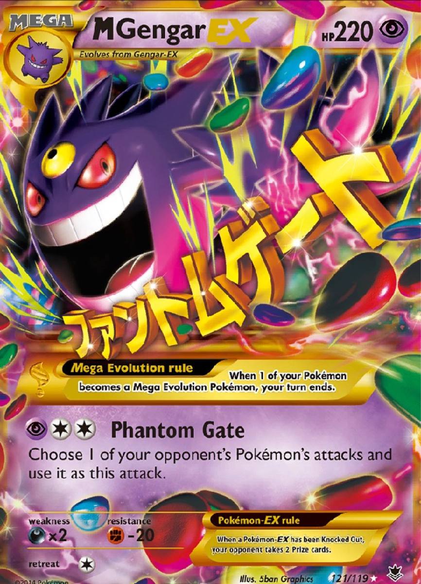 Carta Pokemon Mega Gengar Ex Secreta - Força Fantasma - R 