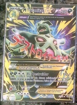 Carta Pokémon Mega Tyranitar Ex Full Art 92/98 Português 