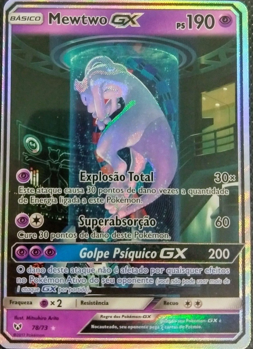 Carta Pokémon Mewtwo Gx 78/73 Lendas Luminescentes 