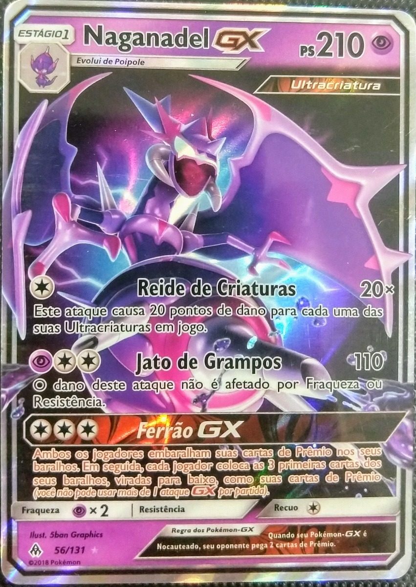 Carta Pokémon Naganadel Gx 56/131 Luz Proibida Português 