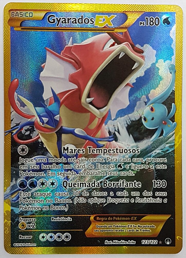 Carta Pokémon Rara Gyarados Ex Ps180 - 123/122 - Full Art 