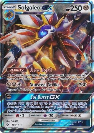 Carta Pokémon - Solgaleo-gx (#89/149) - Português - R$ 49 