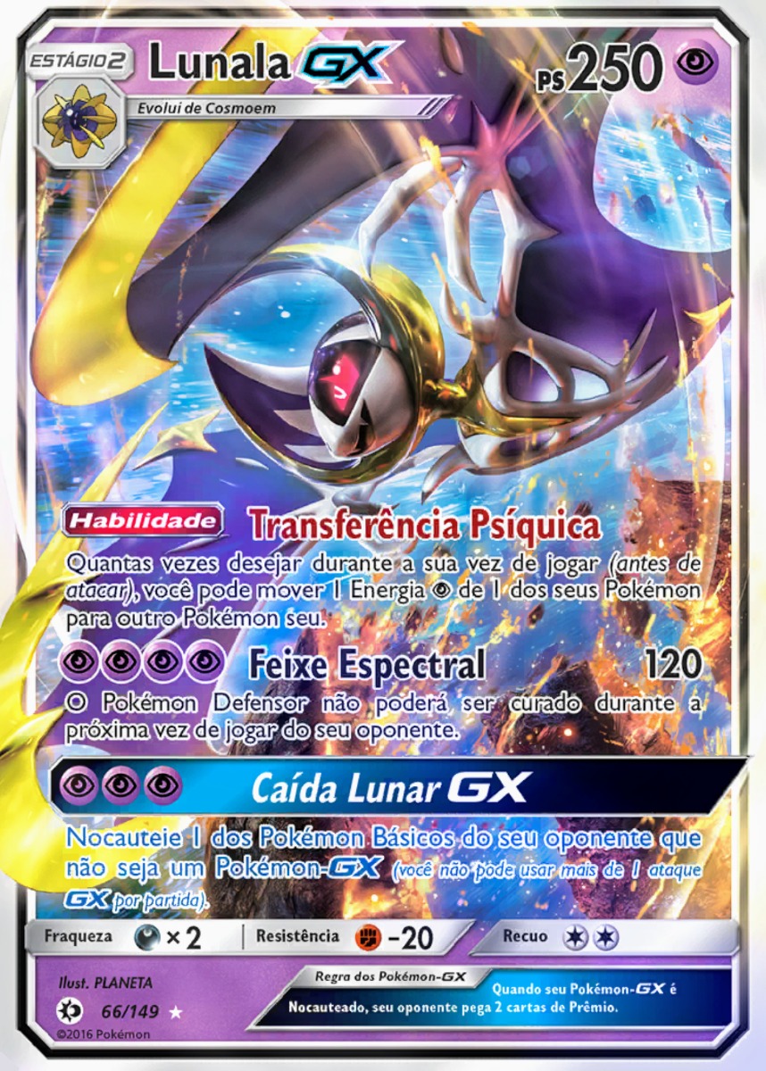 Carta Pokémon Solgaleo Gx Lunala Gx E Necrozma Gx Sol E 