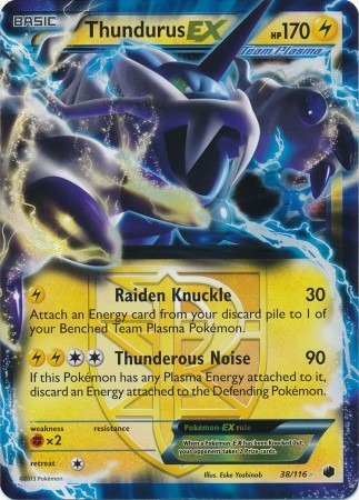 Carta Pokemon Thundurus Ex Plasma Freeze Inglês - R$ 20,00 