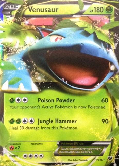 Carta Pokemon Venusaur Ex X Y Inglês - R$ 25,00 em Mercado 