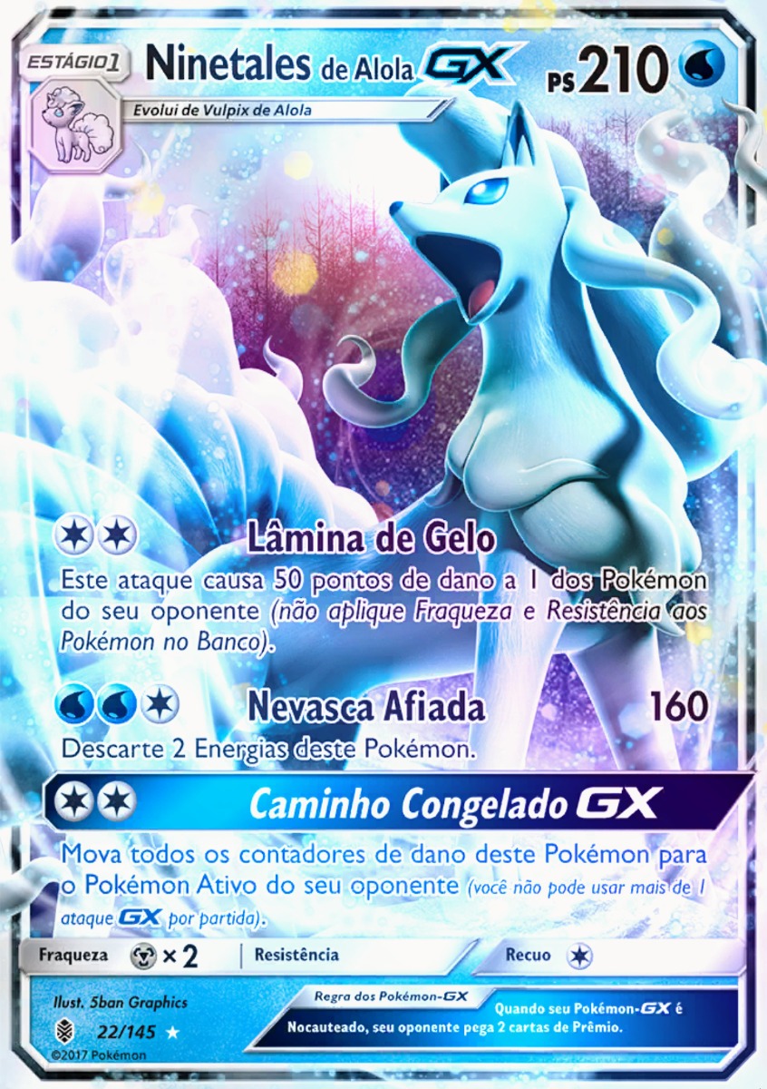 Carta Pokémon Vulpix E Ninetales De Alola Gx - R$ 23,90 em 
