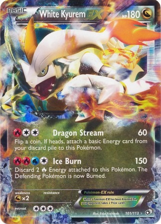 Carta Pokemon White Kyurem Ex Legendary Treasures Inglês 